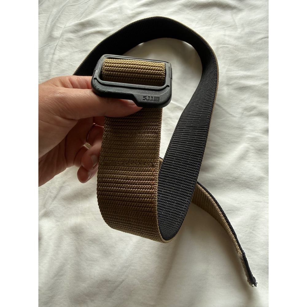 5.11 Tactical Trainer Belt 2XL 1.5 Inch Coyote Brown Black Nylon Webbing 59567